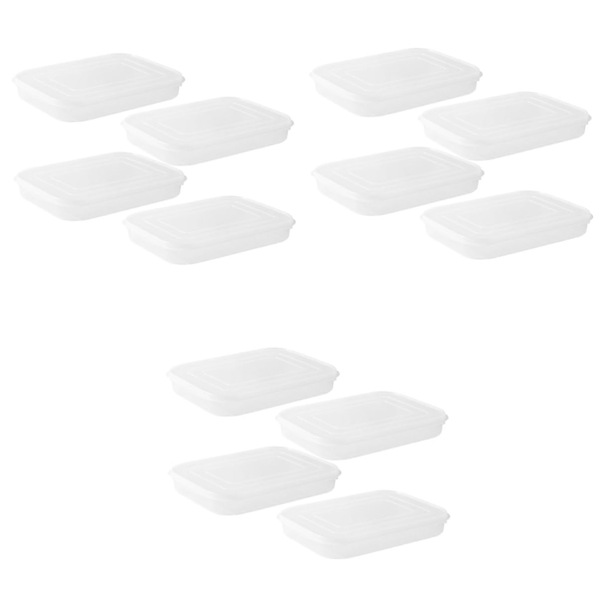 PRETYZOOM 12piezas Contenedor De Almacenamiento De Alimentos Para Frigorífico Caja De Conservación De Bacon y Para Carnes y Comida Cocinada Ligera y Portátil