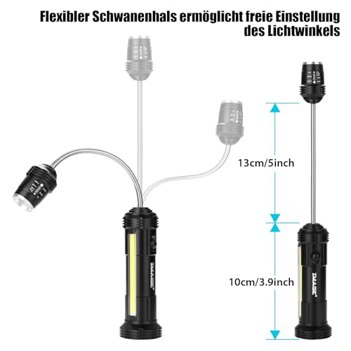 IMAGE Grill Licht 2 Stück magnetische Grilllampe mit Seitenleuchte Grillleuchte batteriebetrieben 360° drehbare LED Beleuchtung für BBQ Picknick Outdoor, Geschenke für Männer Papa Ehemann Vatertag