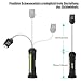 IMAGE Grill Licht 2 Stück magnetische Grilllampe mit Seitenleuchte Grillleuchte batteriebetrieben 360° drehbare LED Beleuchtung für BBQ Picknick Outdoor, Geschenke für Männer Papa Ehemann Vatertag