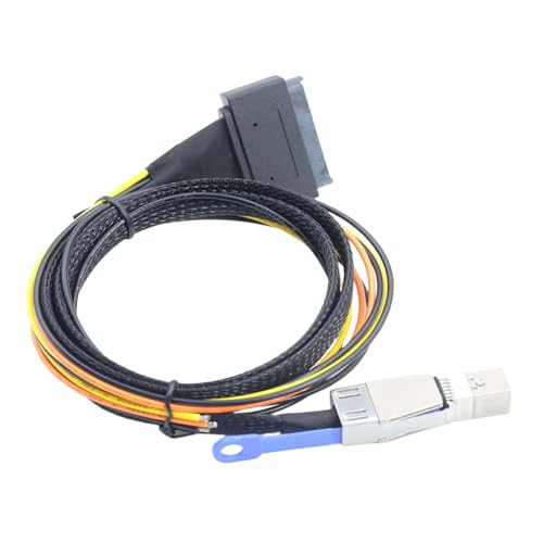 Cable SFF-8644 a SFF-8639 para servidor de datos y disco duro con conexion de alimentacion