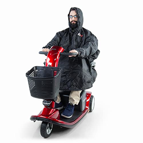 Warm Winter Rain Poncho for Wheelchair, Electric Powerchair, Mobility Scooter Riders, Quality Lining