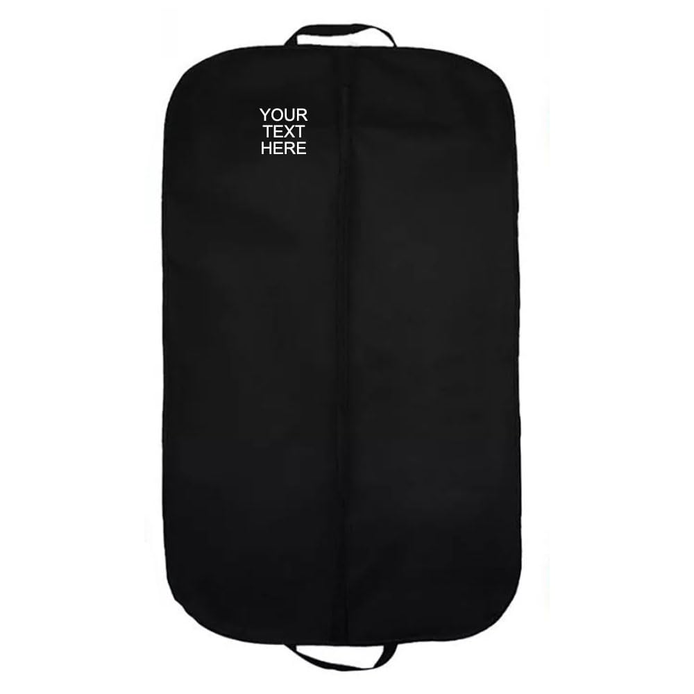 Van Der Linn Personalised Embroidered Suit Cover Carrying Bag Dance Costume Carrier (100cm Black Suit Bag)