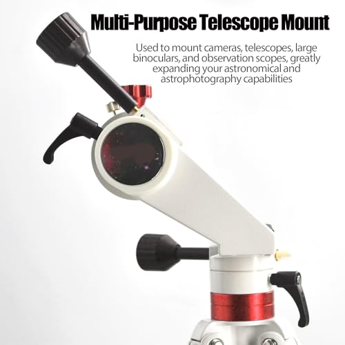 Image of Altazimuth Telescope Mount, Alt-az Reflector Telescope Equatorial Mount, 3 /8 inch Thread for Tripod Telescopes for Adults Astronomy, Coarse & Fine Adjustment, 22LBS Capacity