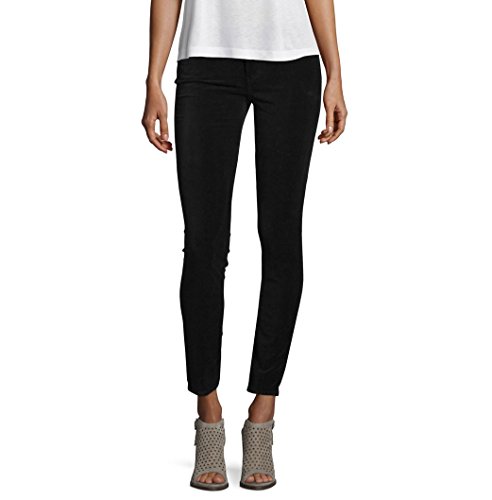 PAIGE Womens Verdugo Ankle Skinny Velvet Pants Black Overdye Velvet 24