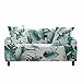 Fansu Stretch Sofabezug Antirutsch Sofaüberwürfe mit Armlehnen, 3D Tropischer Pflanzenblattdruck Ecksofa L Form Sofa/Couchbezug/Sesselbezug für Wohnzimmer Wohnkultur (Grüne Pflanzen,4 Sitzer)