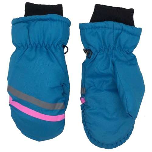 NJCXOLA Guanti da sci invernali impermeabili e antiscivolo, per l'outdoor, lo sci, l'equitazione, Guanti per Bambino, per bambini dai 5 ai 8 anni, Natale, Capodanno, Regali invernali