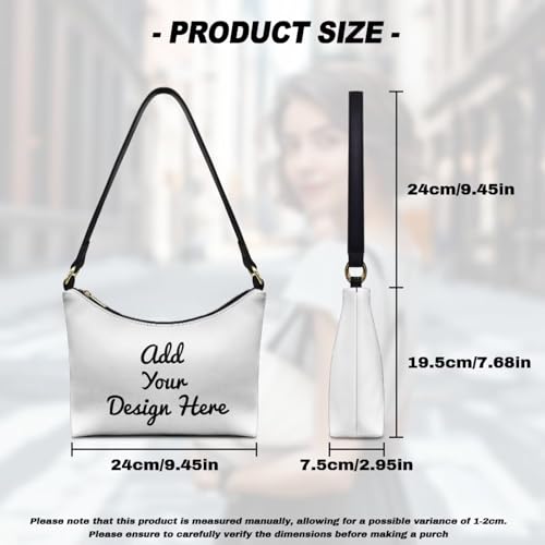 Image of Handbag for Women Leather Underam Shoulder Bag with Zipper Fashion Work Purse Waterproof Travel Wallet
