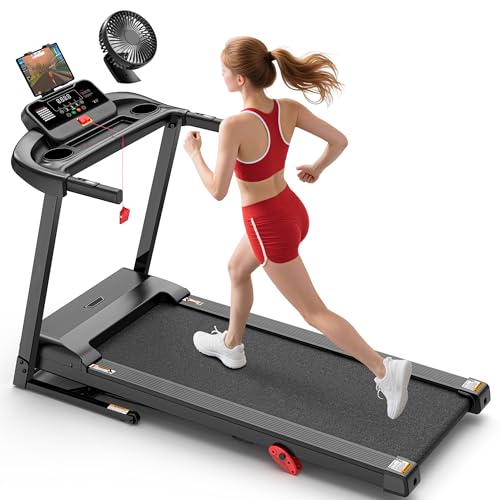 Image of 300 lbs Capacity Treadmill for Home, 3.5HP Folding Treadmill w / 71 Preset Workouts