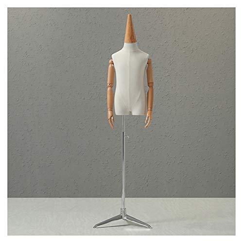 UWYTGF Mannequins Torso,Height Adjustable Children's Clothing Model Display Stand Window Display Rack Linen Fabric Triangle Base,A-3 Years Old,B,3 Years Old