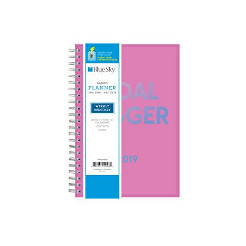 Blue Sky 2019 Weekly & Monthly Planner, Flexible Cover, Twin-Wire Binding, 5