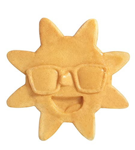 Rise & Shine Mini Sun Waffle Maker For Summer Baking Or Pool Party Treat - Personal-Sized 4" Sunshine Smile Individual Waffles For Kids, Adults- Cute Nonstick Electric Waffler Iron- Fun Breakfast Gift #TOP3