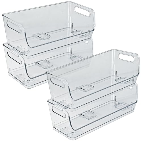 Organizador transparente de plástico sin BPA para organización y almacenamiento vertical