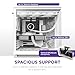 NZXT H6 Flow | CC-H61FW-01 | Compact Dual-Chamber Mid-Tower Airflow Case | Panoramic Glass Panels | High-Performance Airflow Panels | Includes 3 x 120mm Fans | Cable Management | White