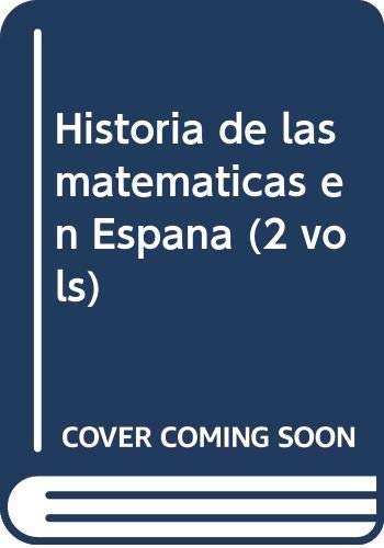 Portada de Historia de las Matematicas en España