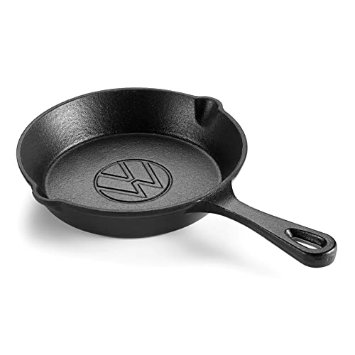 Produktfoto von Volkswagen 7T0069609 Grillpfanne Gusseisen Pfanne Bratpfanne, mit VW Logo, schwarz