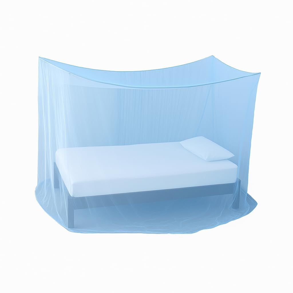 Blue King Size Mosquito Net 8 x 8 ft – Extra Large Hanging Mesh Cover for Bedroom, Lightweight Anti-Mosquito Canopy-image-31