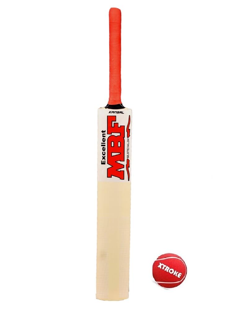 KANSAL MBF Popular Willow Premium Cricket Bat and Ball for Mans & Adult, Advance Play All Tennis Ball, Tournament Match (Size 06) (B0CQVHP5F5) Amazon Price History, Amazon Price Tracker