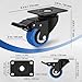 2 Inch Caster Wheels 600lbs Heavy Duty, Casters Set of 4 with Brake,Locking Industrial Swivel Top Plate Casters Wheels No Noise Wheels for Cart Furniture and Workbench Cart