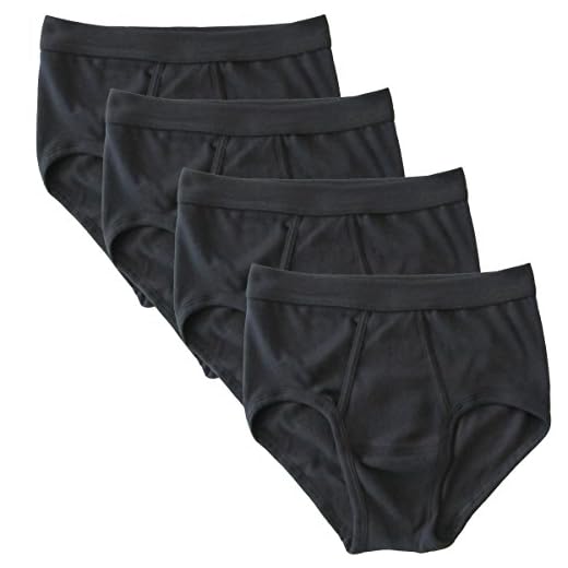 HERMKO 3240 4er Pack Herren Slip mit Eingriff und Weichbund ('Classic Art' - Weitere Farben) Bio-Baumwolle, Größe:D 9 = EU 3XL, Farbe:schwarz