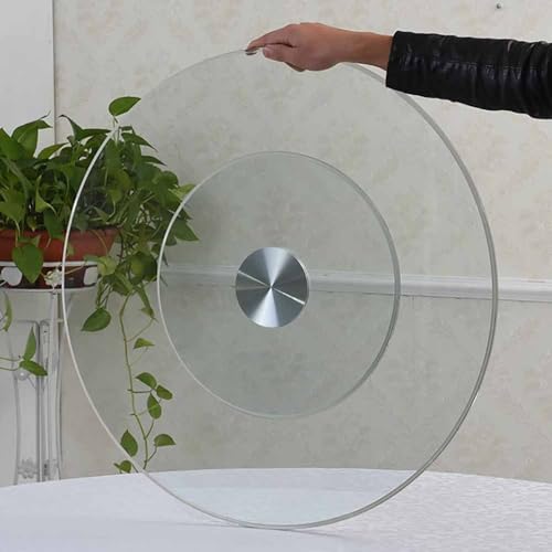 Plaque de service rotative en verre trempé haut de gamme pour table design - 2