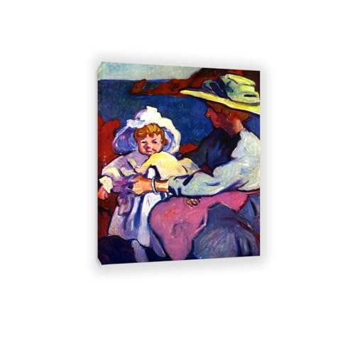 Impression sur toile Peinture Mère et enfant pour un salon élégant