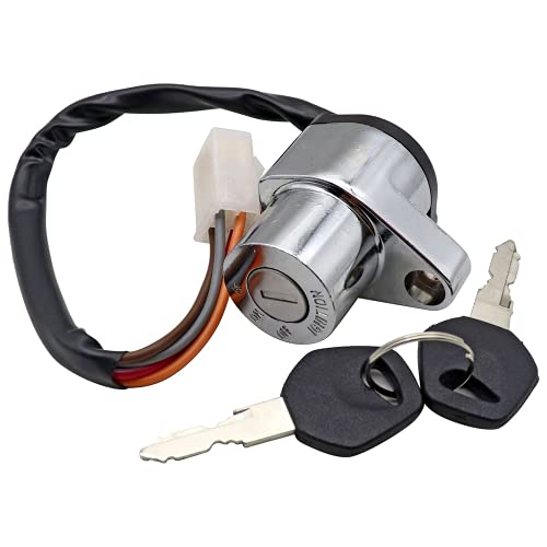 Image of SecosAutoparts Ignition Key Switch Lock Set Fit for Suzuki VS600 VS700 VS750 VS800 1985-2005 Fit for Suzuki LS650 Savage Boulevard S40 1986-2004 Fit for Suzuki VS1400 Boulevard S83 1987-2009