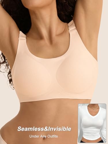 Bras for Women No Underwire, Full Coverage Seamless Comfortable Bralette with Support and Lift, Wireless Padded Bra4