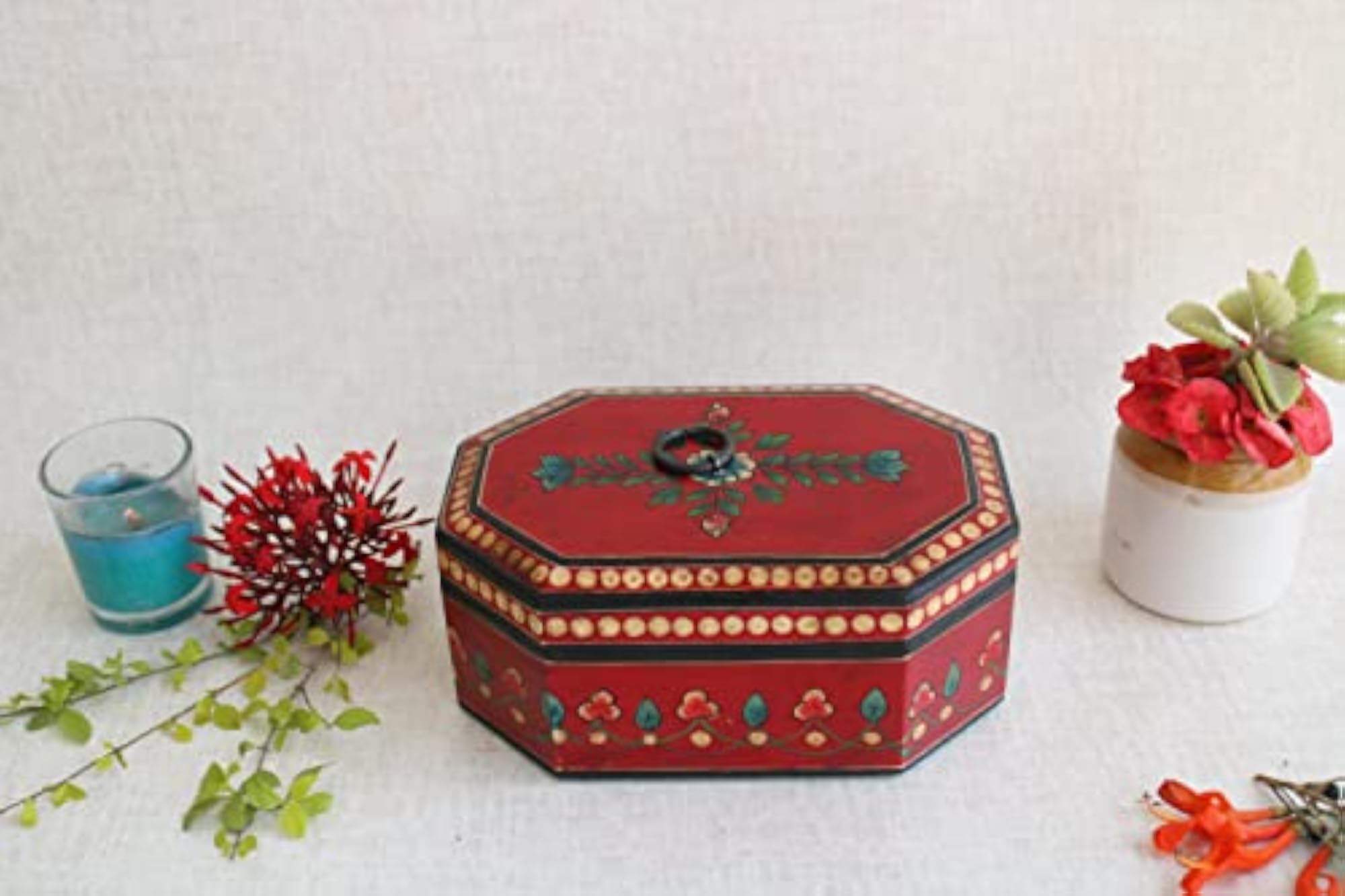 Rustic Journey Handmade Wooden Handpainted Box