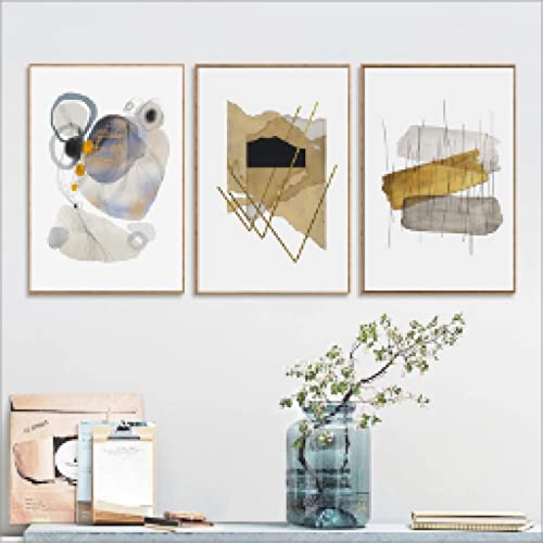 Toile peinture nordique pour salon | Ambiance affiche et impression marbre abstrait