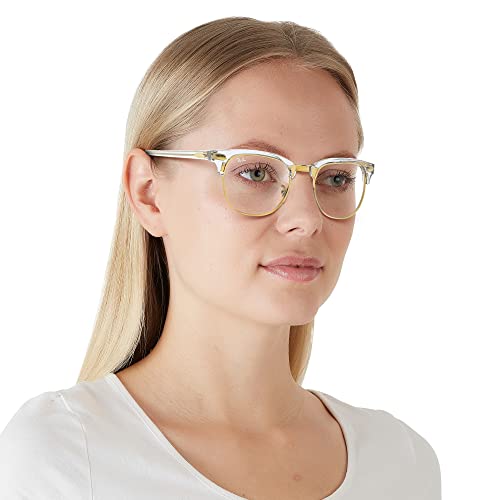 ARMAÇÃO OCULOS GRAU RAY BAN CLUBMASTER RB5154 5762 51 TRANSPARENTE DOURADO