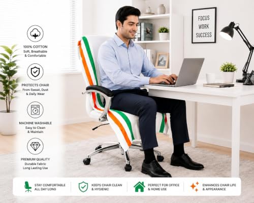 Image of ROMAN HOME Car & Office Chair Towel with 2 Tie Knots| Super Soft 400 GSM (2, 3 line)