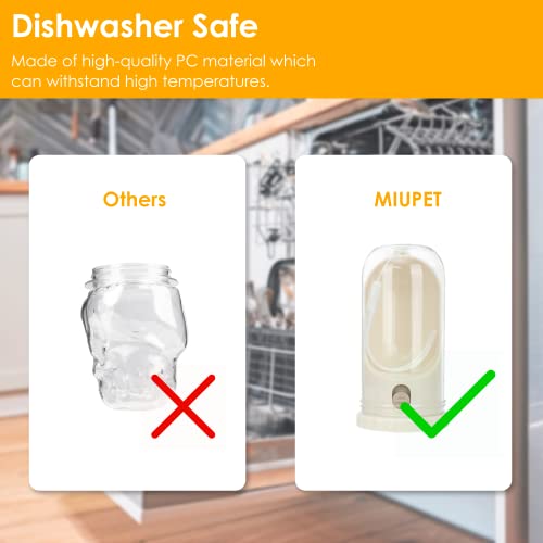 Miu Pet Portable Dog Water Bottle, 15 Oz, Dog Travel Water Bottle Dispenser For Walking & Hiking, Leak Proof & Dishwasher Safe, Food Grade Plastic #TOP3