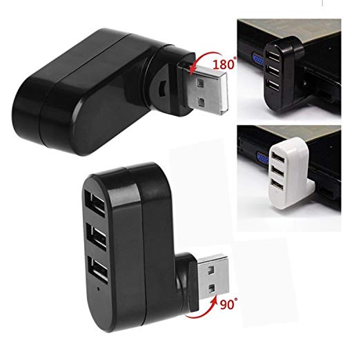 Ayecehi Usb Port Splitter, Usb 3 Port Compact Portable Rotatable Hub, Usb Hub Dock [90°/180° Degree Rotatable] For Pc Laptop Notebook And More - Black #TOP2