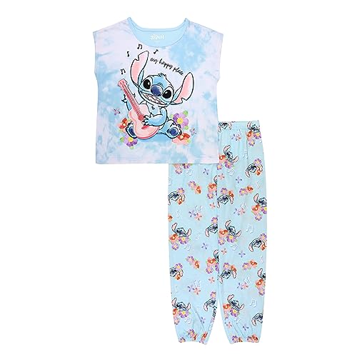 Disney girls 2-piece Loose-fit Pajama Set, Princess Pajamas, Soft & Cute for Kids