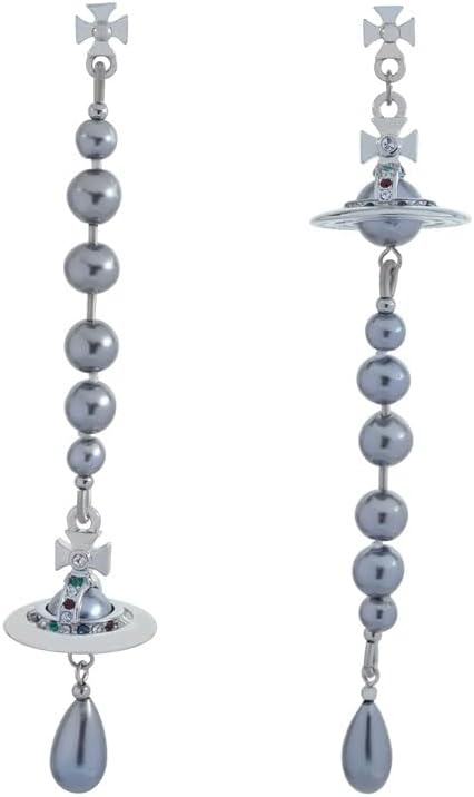 Colorful Pearl Earrings of Saturn for Women - Colorful Pearl Saturn Earrings Ear Studs(Black)