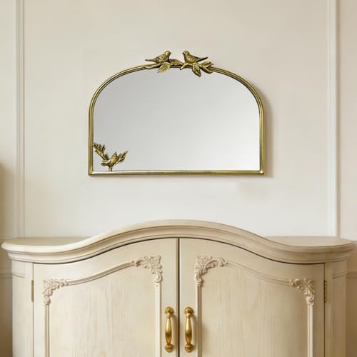 Oujchenghome Antique Baroque Vintage Vanity Mirror 15x22Inch, Gold with Ornate