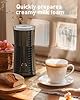 Milk Frother, Morpilot 4 in 1 Electric Milk Frothers|Hot & Cold Milk Foamer| Automatic Milk Steamer, 240ml, 400w, Smart Temperature Controls, Silent Operation, for Coffee, Cappuccino, Black