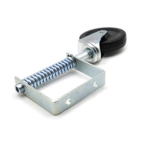 DGQ Spring Loaded Gate Caster 130 lb Load Capacity, 4-Inch, Black