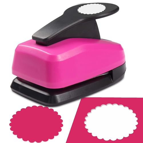 Circle Paper Punches, 1.97 in Scalloped Circle Hole Puncher for Paper Craft