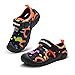 Kinder Sandalen Jungen Mädchen Sommer Anti-Rutsch Strandschuhe Sport Outdoor Sandalen Hausschuhe Klettverschluss Sandals(B.Schwarz, 28EU)