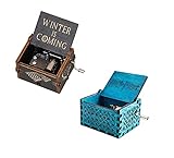 IWYKT Caja de música de Madera Caja de música Tallada Vintage Caja de música de Madera con temática de película Caja de música con manivela Caja de decoración Musical
