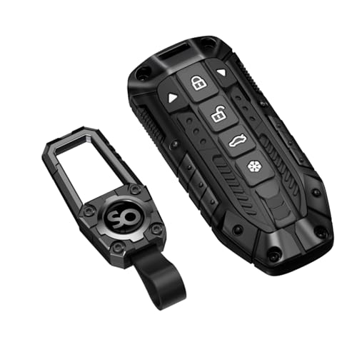 Image of Waterproof Silicone Car Key Cover with Keychain | Transformer Series 6 Button Metal Key Case | Dustproof, Scratch Resistant Smart Key Cover Compatible with Mahindra XEV 9e & BE 6 EV 7XO