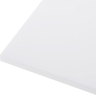Rebower 610 x 610 x 12mm HDPE Plastic Sheet, High Density Polyethylene Sheet Cutting Board White Solid Block, [for Marine, DIY, Home Floor]