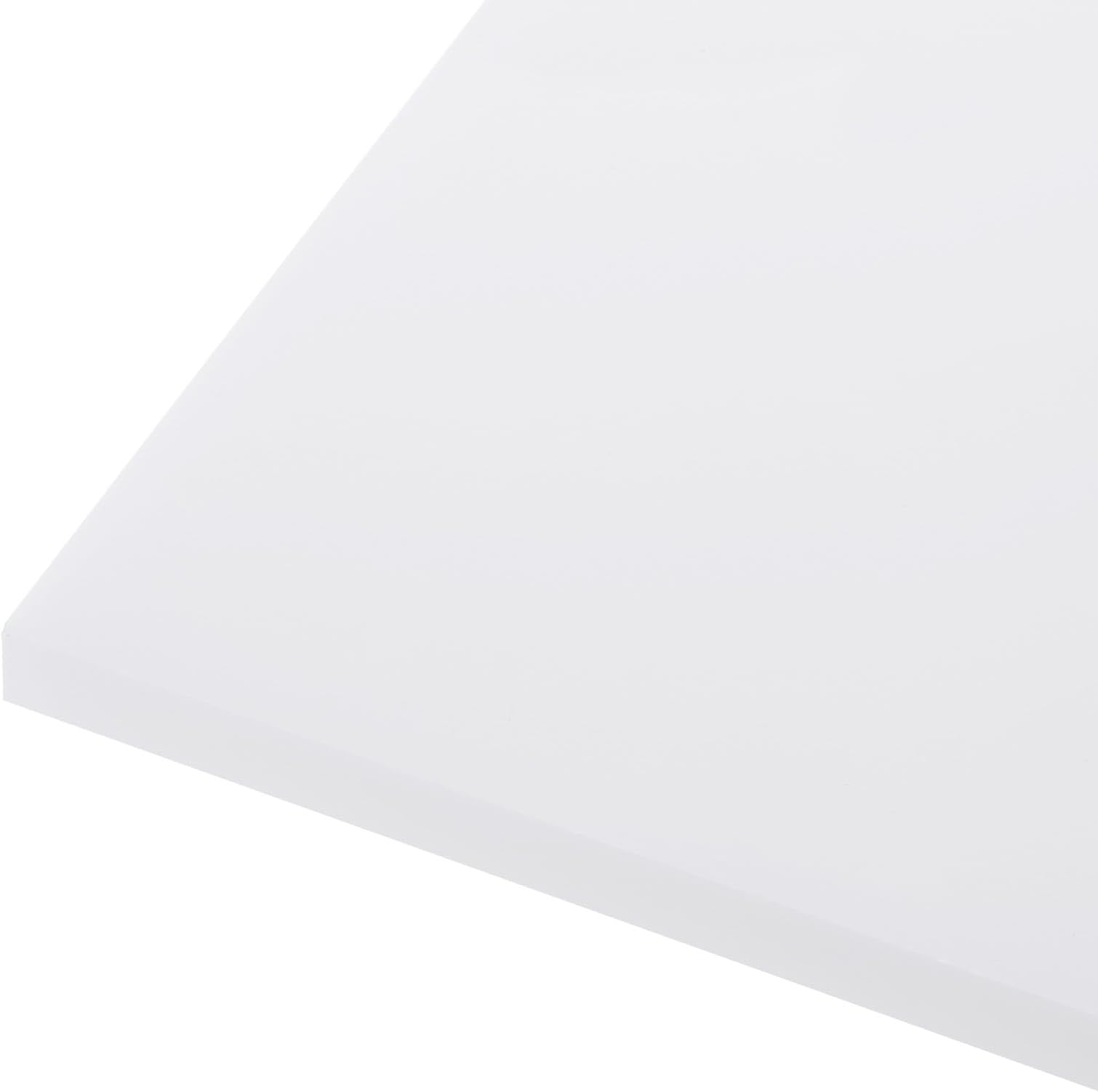 Rebower 610 x 610 x 12mm HDPE Plastic Sheet, High Density Polyethylene Sheet Cutting Board White Solid Block, [for Marine, DIY, Home Floor]