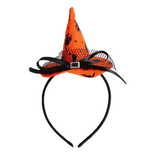 ROMODIYA 1 Pack Halloween Costume Hairband Witch Hat Headband Witch Hair Hoops Hallow Costume Accessory for Holiday Halloween Party Supplies Masquerade Witch Hat Headpiece for Women