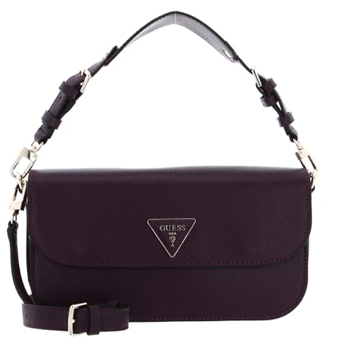 GUESS Brynlee Flap Crossbody Bag Plum petit sac à main prune