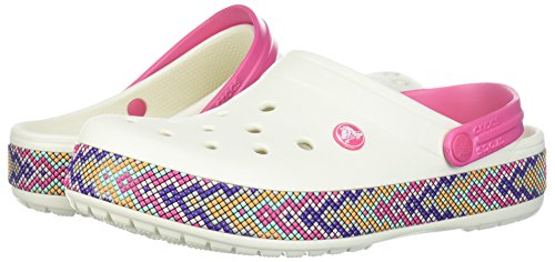 Sandália, Crocs, Crocband Gallery, Oyster, 38, Adulto Unissex