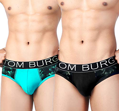 Image of TOM BURG Regular Cotton Designer Casual Smooth & Comfortable Brief for Men (Pack of 2)