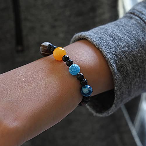 Cosmic Milky Way Solar System Nige Planets Bracelet Natural Stone Elastic Beaded Bracelet Universe Galaxy Jewelry for Women Men2