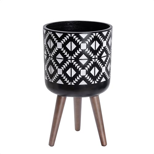 D'vine Dev 10 Inch Planter Pot with Stand